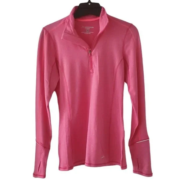 Brooks Equilibrium Technology Half-Zip Long Sleeve Pullover | NWOT | XS | Pink - Picture 4 of 13